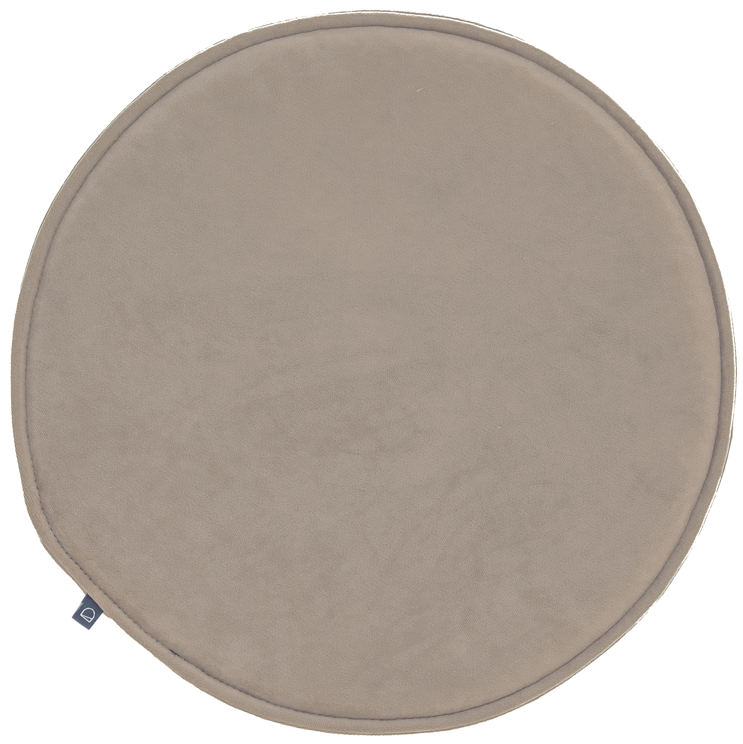 Poduszka na krzesło welurowa szara Ø35 cm – obraz-1