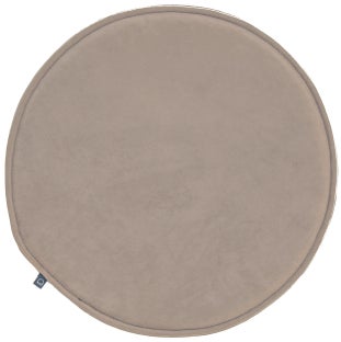 Poduszka na krzesło welurowa szara Ø35 cm – obraz-1