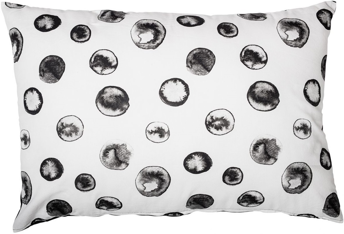 Poduszka podłogowa Globe 90x60 cm biało-czarna – obraz-1