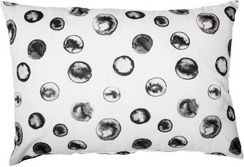 Poduszka podłogowa Globe 90x60 cm biało-czarna – obraz-1