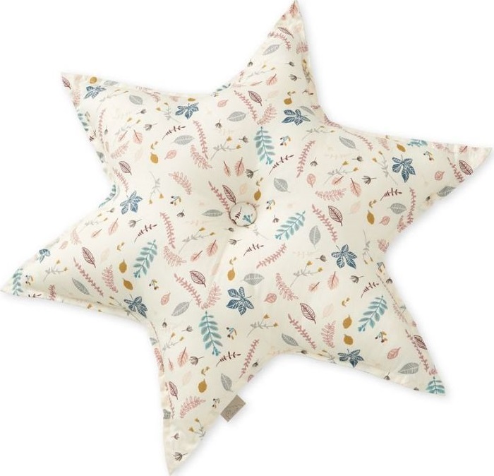 Poduszka Star Leaves Ø48 cm różowa – obraz-1