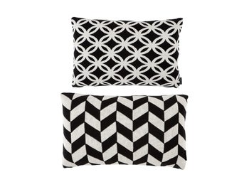 Poduszki dekoracyjne Wearstler (2-set) czarno-białe – obraz-1