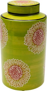 Zöld Bloom Dekorációs üveg 27cm – kép-1.