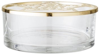 Pojemnik Golden Star Ø21x8 cm transparentno-złoty – obraz-1