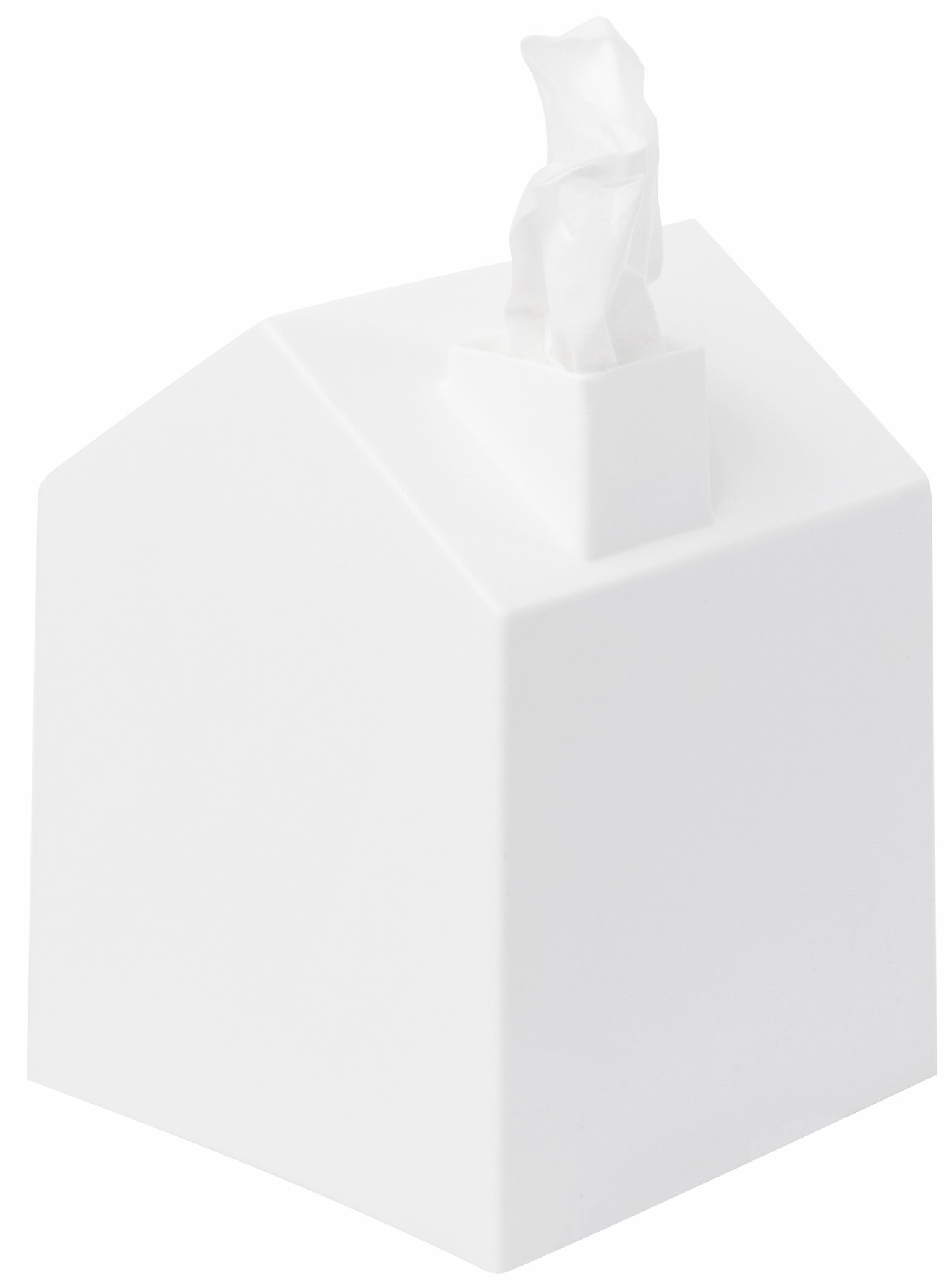 Pojemnik na chusteczki biały 13x13 cm – obraz-1