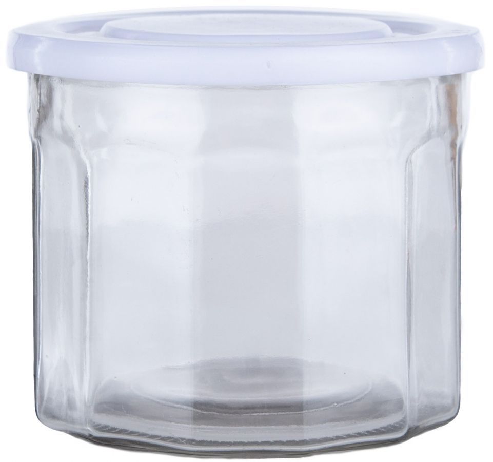 Pojemnik na żywność 13x11 cm szklany biały – obraz-1