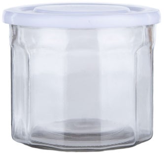 Pojemnik na żywność 13x11 cm szklany biały – obraz-1