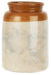 Pojemnik ceramiczny brązowy Ø17x23 cm – obraz-1