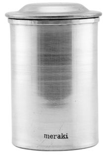 Pojemnik z pokrywką Meraki ∅8x10 cm srebrny – obraz-1