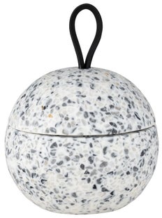 Pojemnik z pokrywką biały z uchwytem Ø11x11 cm – obraz-1