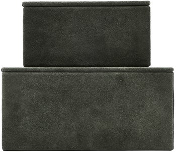 Pojemniki Suede zielone (2-set) – obraz-1