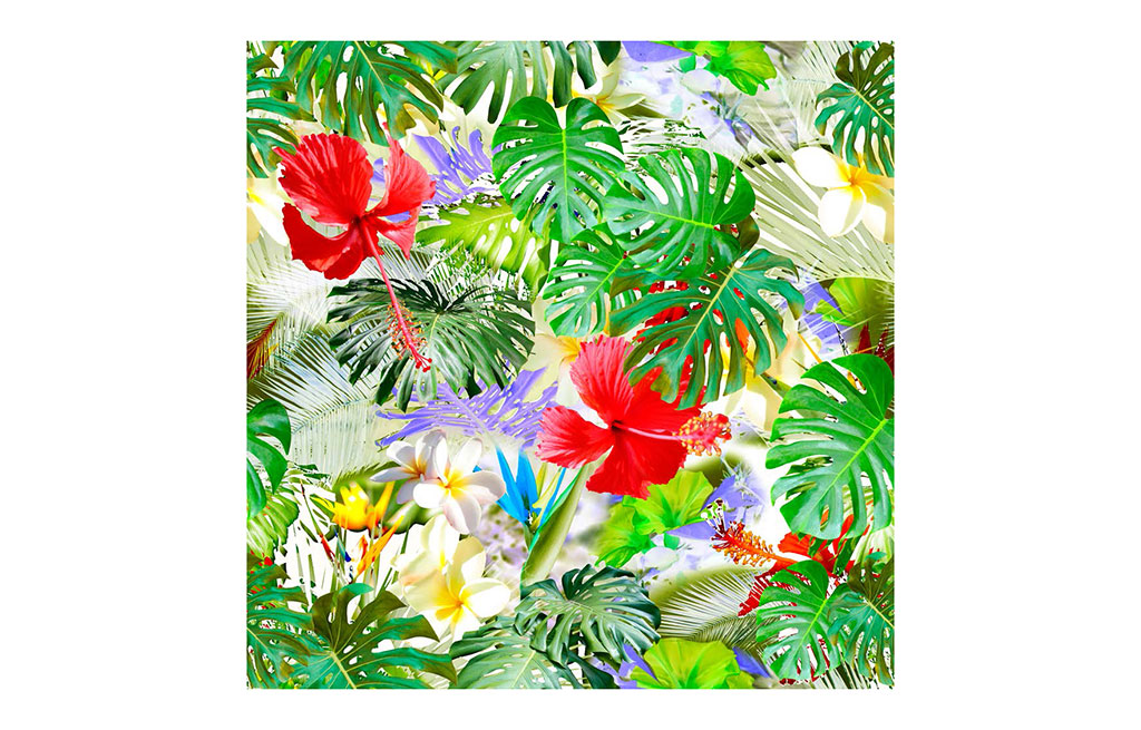 Покривка Зелени и червени цветя и папрати 140/240 – изображение-1