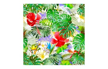 Покривка Зелени и червени цветя и папрати 140/240 – изображение-1