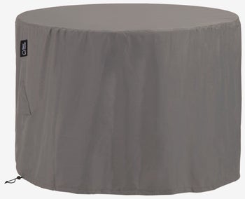 Pokrowiec ochronny na okrągły stół ogrodowy szary Ø130x80 cm – obraz-1