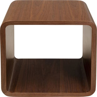 Półka cube fornirowana orzech 45x45 cm – obraz-1