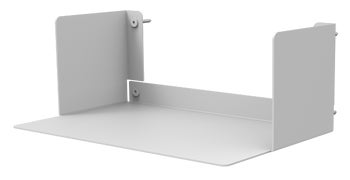 Półka wisząca metalowa biała 14x37 cm – obraz-1