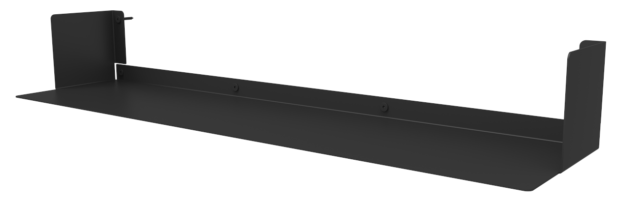 Półka wisząca metalowa czarna 97x14 cm – obraz-1