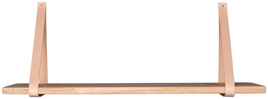 Półka wisząca naturalna drewno kauczuk 120x20 cm – grafika-1.