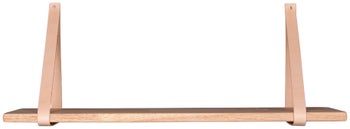 Półka wisząca naturalna drewno kauczuk 120x20 cm – grafika-1.