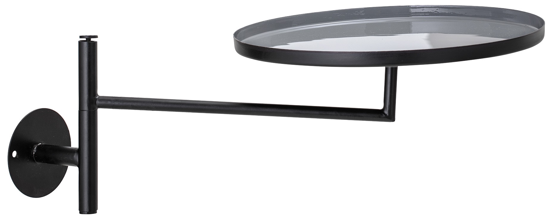 Półka łazienkowa Tropica Ø31x52 cm ciemnoszara – obraz-1