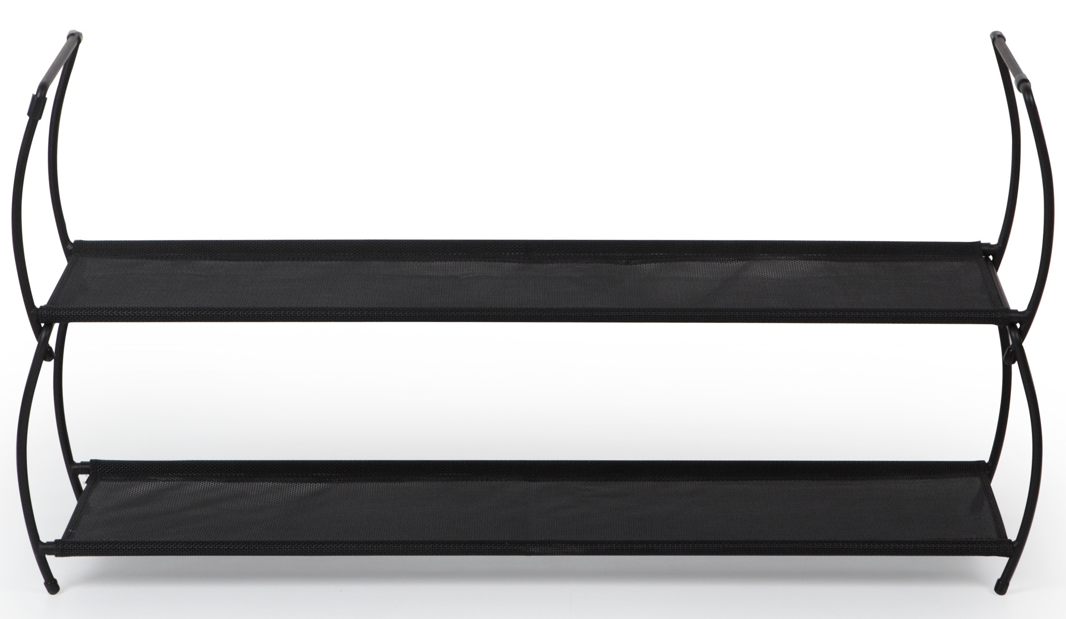 Półka na buty Imelda metalowa czarna  – obraz-1