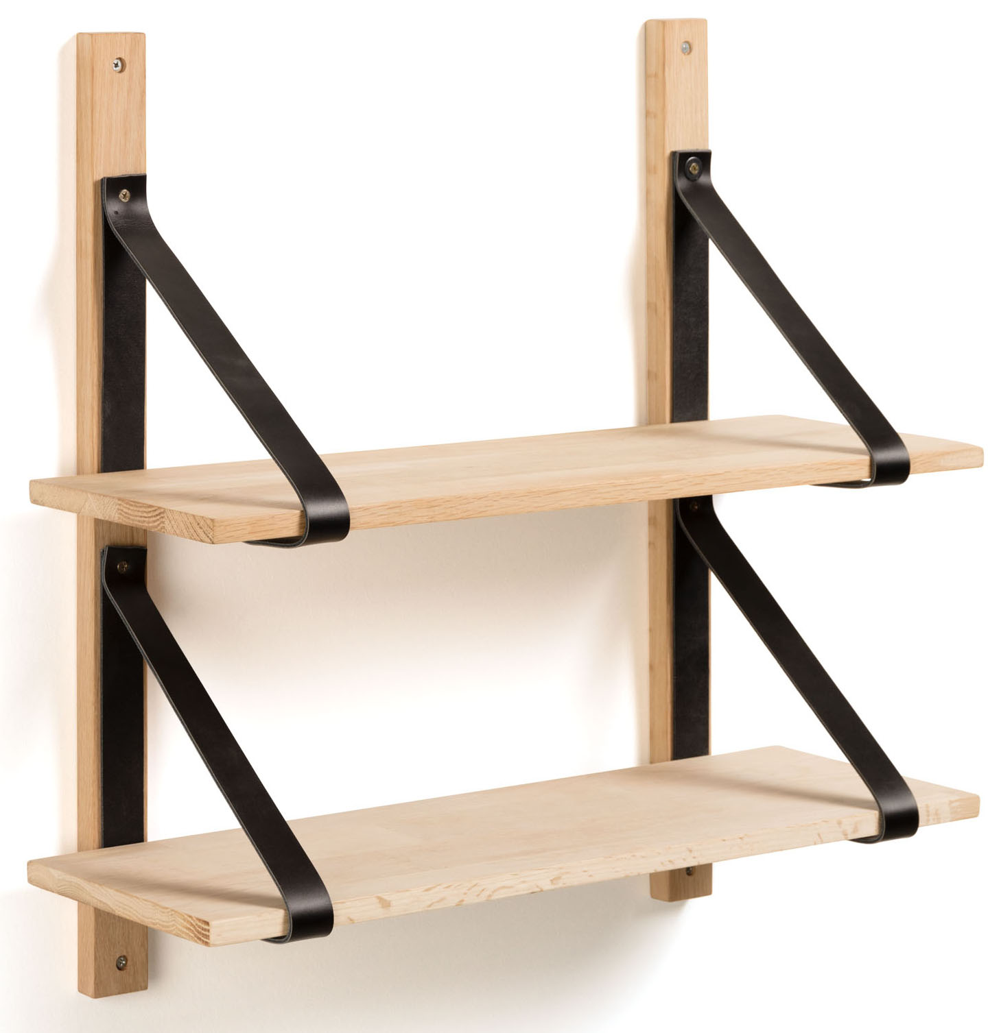 Półka wisząca naturalna drewno brzoza 60x20 cm – obraz-1