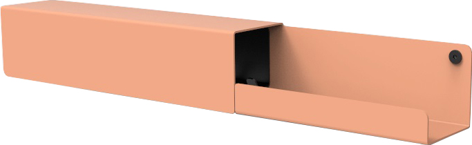 Półka wisząca metalowa łososiowa 60x9 cm – obraz-1