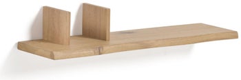 Półka wisząca naturalna fornir dąb 100x21 cm – obraz-1