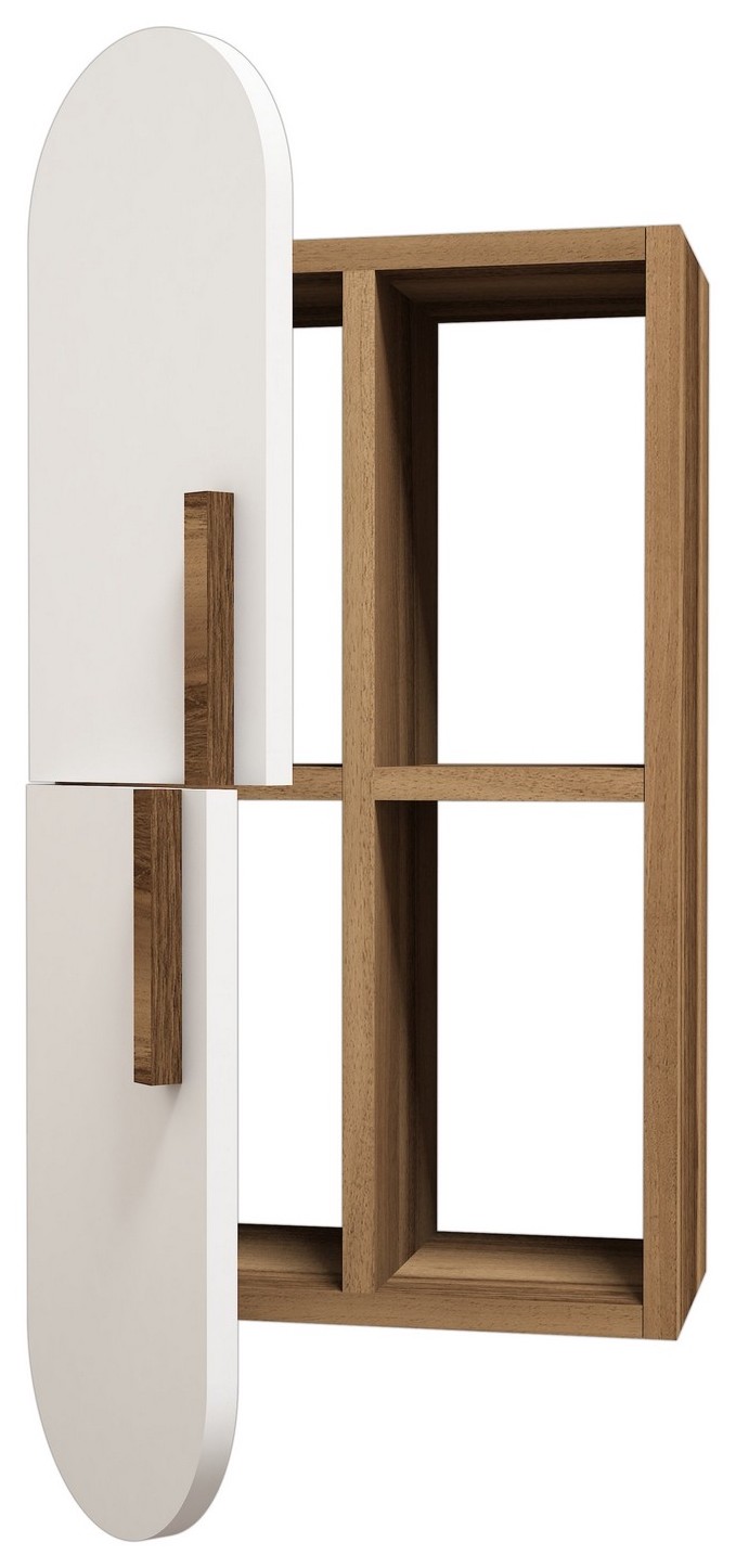 Półka Rose 35x80 cm orzechowo-biała – obraz-1