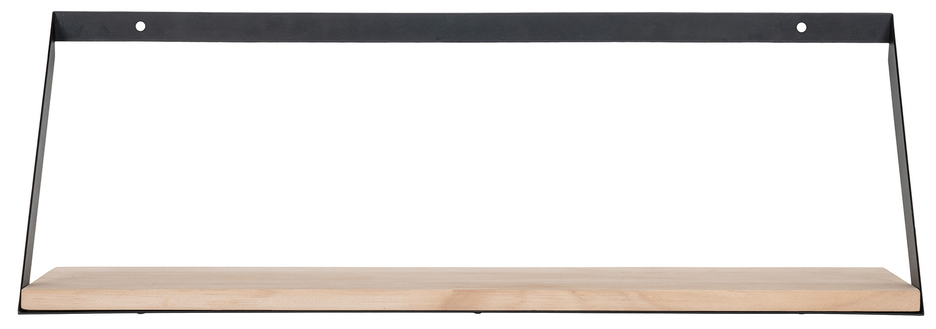 Półka ścienna drewno sosnowe i czarna stal 55x18 cm – grafika-1.