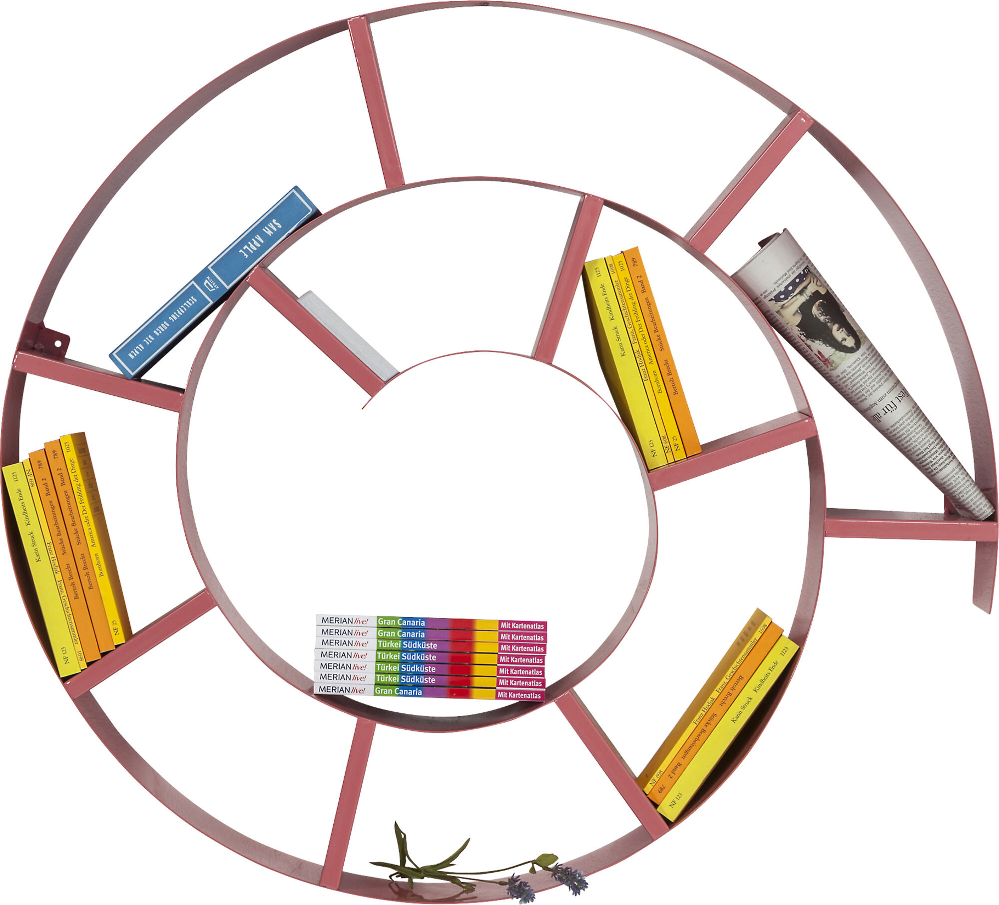 Półka Snail różowa 81x73 cm różowa – obraz-1