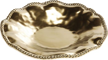 Półmisek porcelanowy złoty Ø36x7 cm – obraz-1
