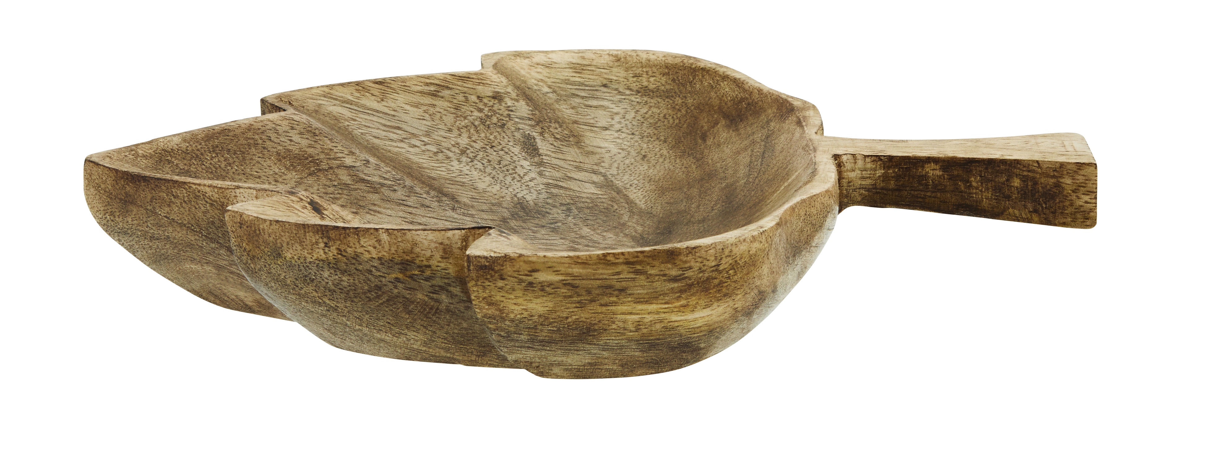 Półmisek do serwowania przekąsek z drewna mango w kształcie liścia 17x24 – obraz-1