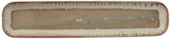 Półmisek podłużny ceramiczny brązowy 41x9 cm – obraz-1