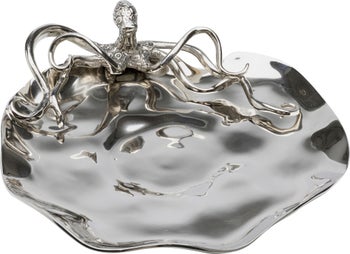 Półmisek z aluminium srebrny ośmiornica Ø48 cm – obraz-1