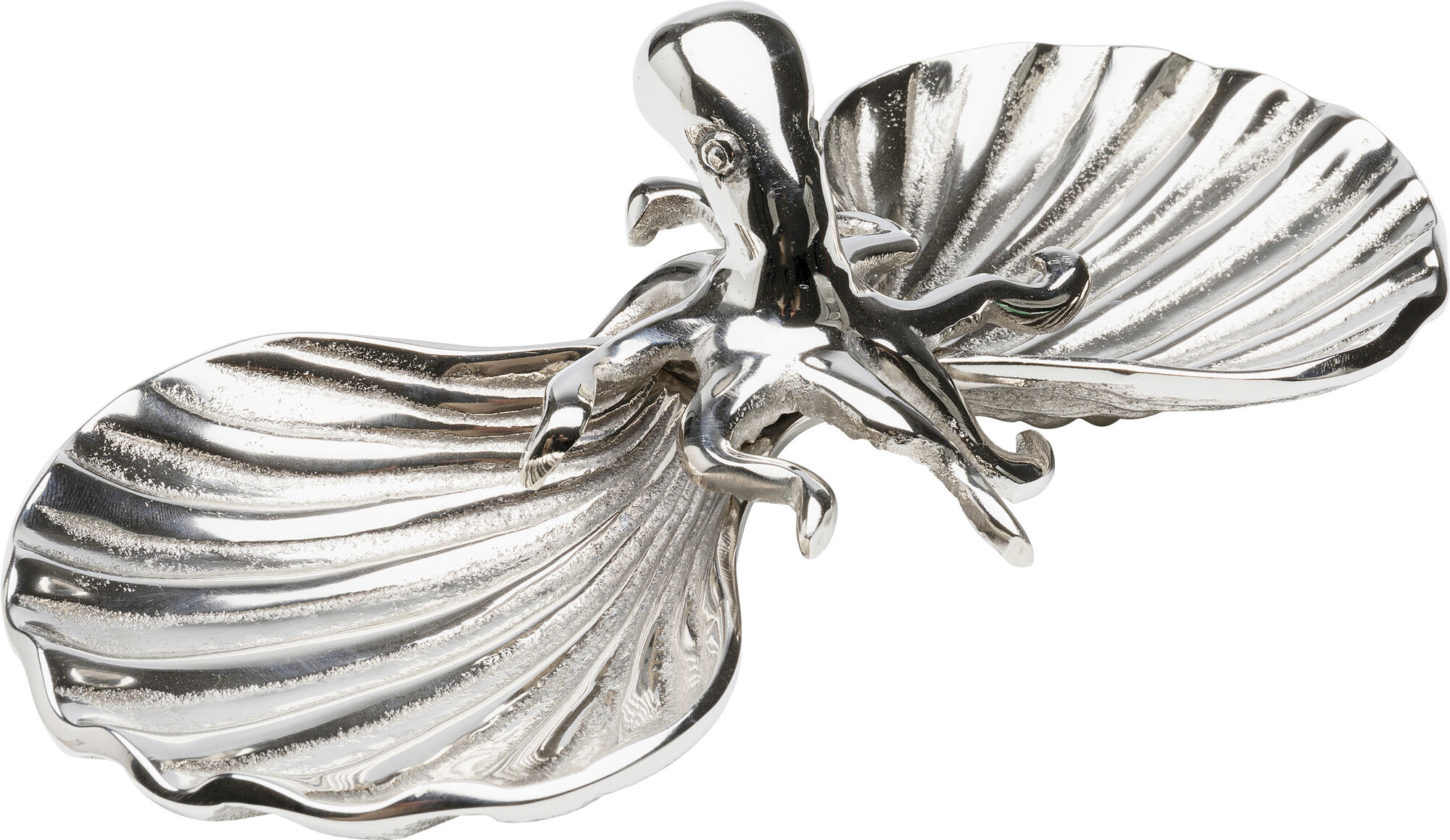 Półmisek aluminiowy w kształcie ośmiornicy  29x12 cm aluminium srebrny – obraz-1