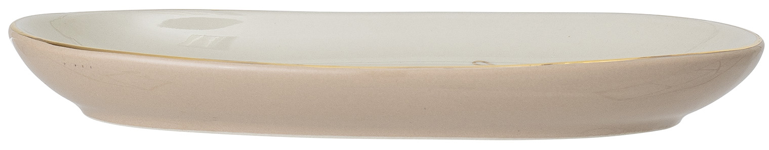 Półmisek kamionkowy biały Ø22x13 cm – obraz-1