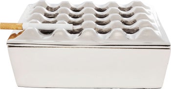 Popielniczka Soho Square 10x10 cm beżowa – obraz-1