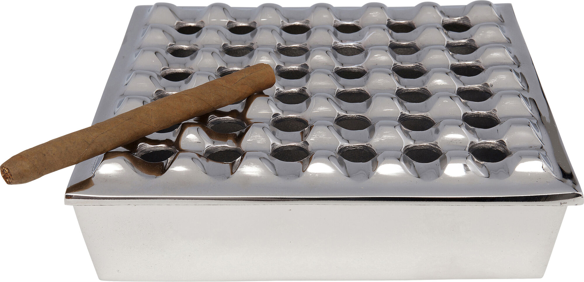 Пепелник Soho Square Silver 25x25см – изображение-1.