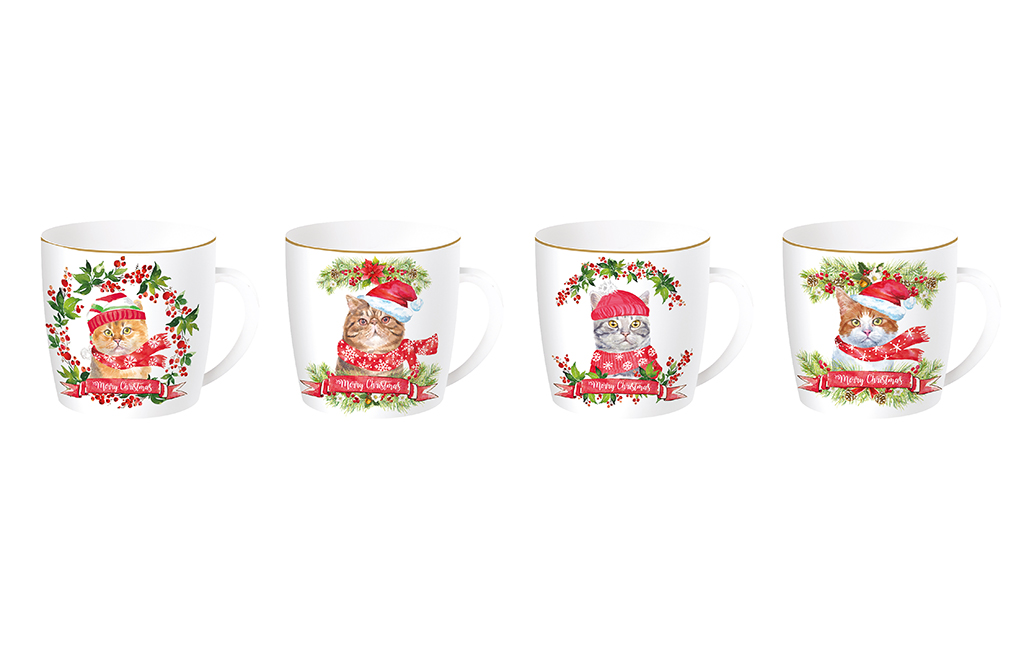 Порцеланова чаша CHRISTMAS CATS – изображение-1
