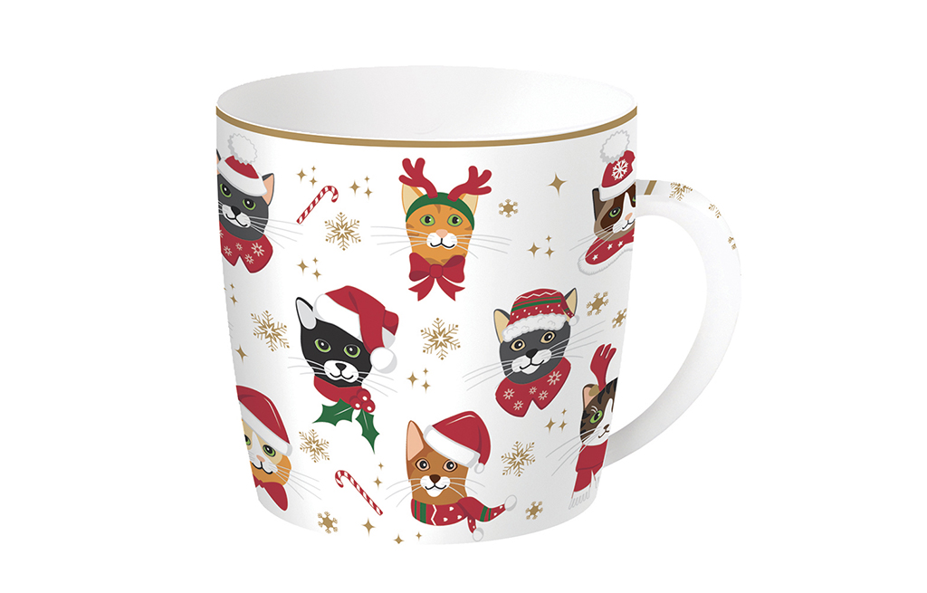 Порцеланова чаша CHRISTMAS FRIENDS CATS – изображение-1