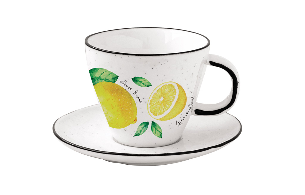 Порцеланова чаша с чинийка AMALFI – изображение-1