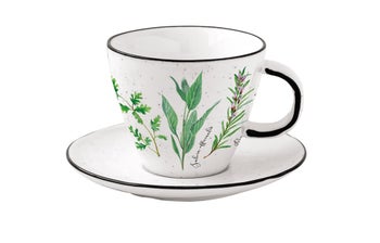 Порцеланова чаша с чинийка HERBARIUM – изображение-1