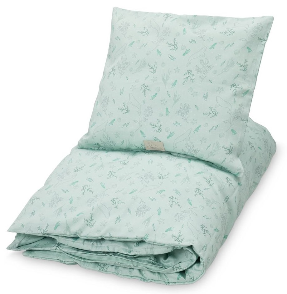 Pościel 70x100 cm zielony bawełna 40x45 cm – obraz-1