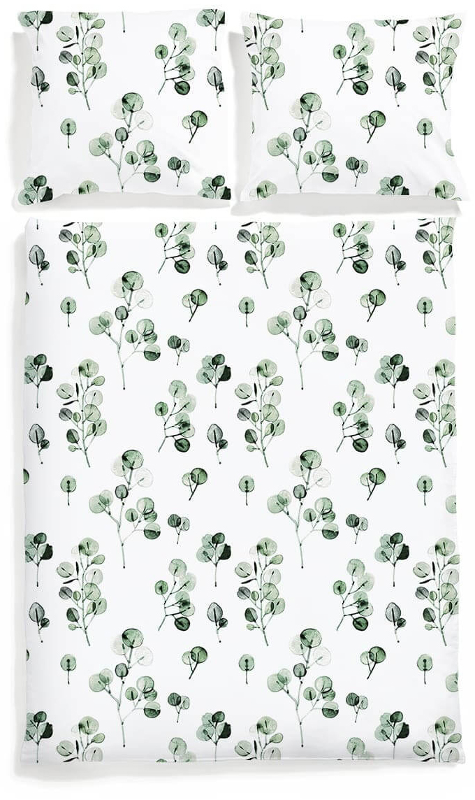 Pościel Eukaliptus 160x200 cm - 2x 70x80 cm – obraz-1