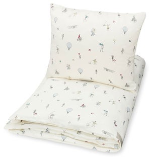 Pościel Junior Holiday 100x130 cm - 40x55 cm beżowa – obraz-1