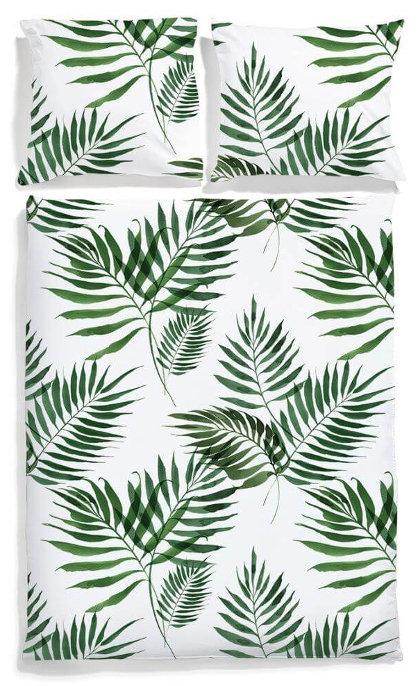 Pościel Palmy 160x200 cm - 2x 70x80 cm – obraz-1