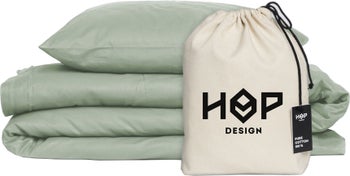 Pościel Pure 160x200 cm - 70x80 cm szałwiowa zieleń Outlet – obraz-1