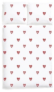 Pościel Serca 160x200 cm - 2x 70x80 cm – obraz-1