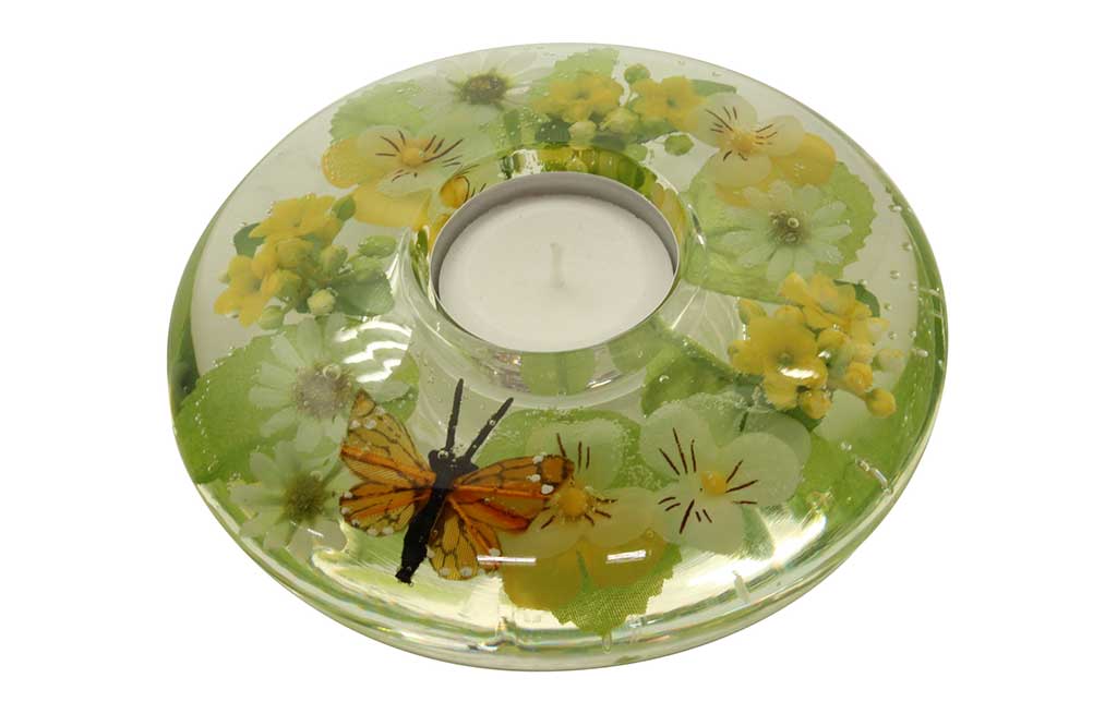 Поставка за чаена свещ Ufo Medium Yellow Spring – изображение-1